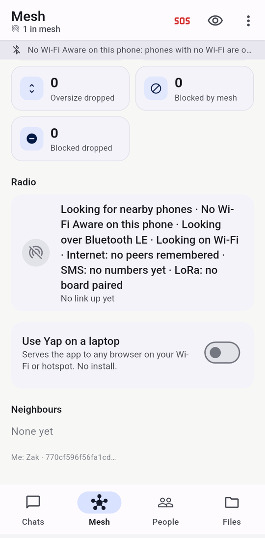 The Radio card and the laptop switch.