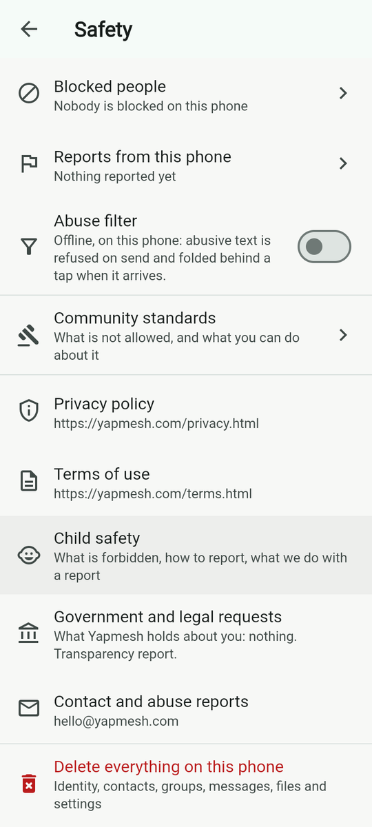 Reports from this phone.