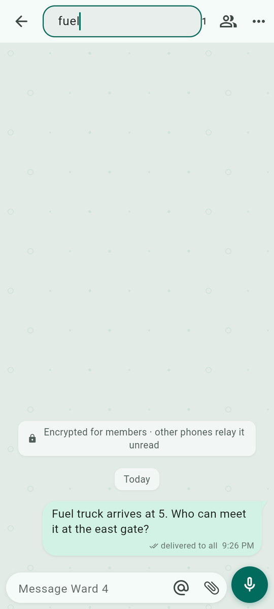 Search inside a chat.