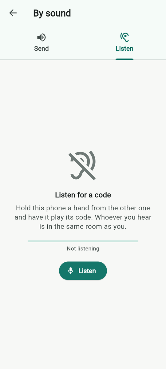 By sound, Listen tab.